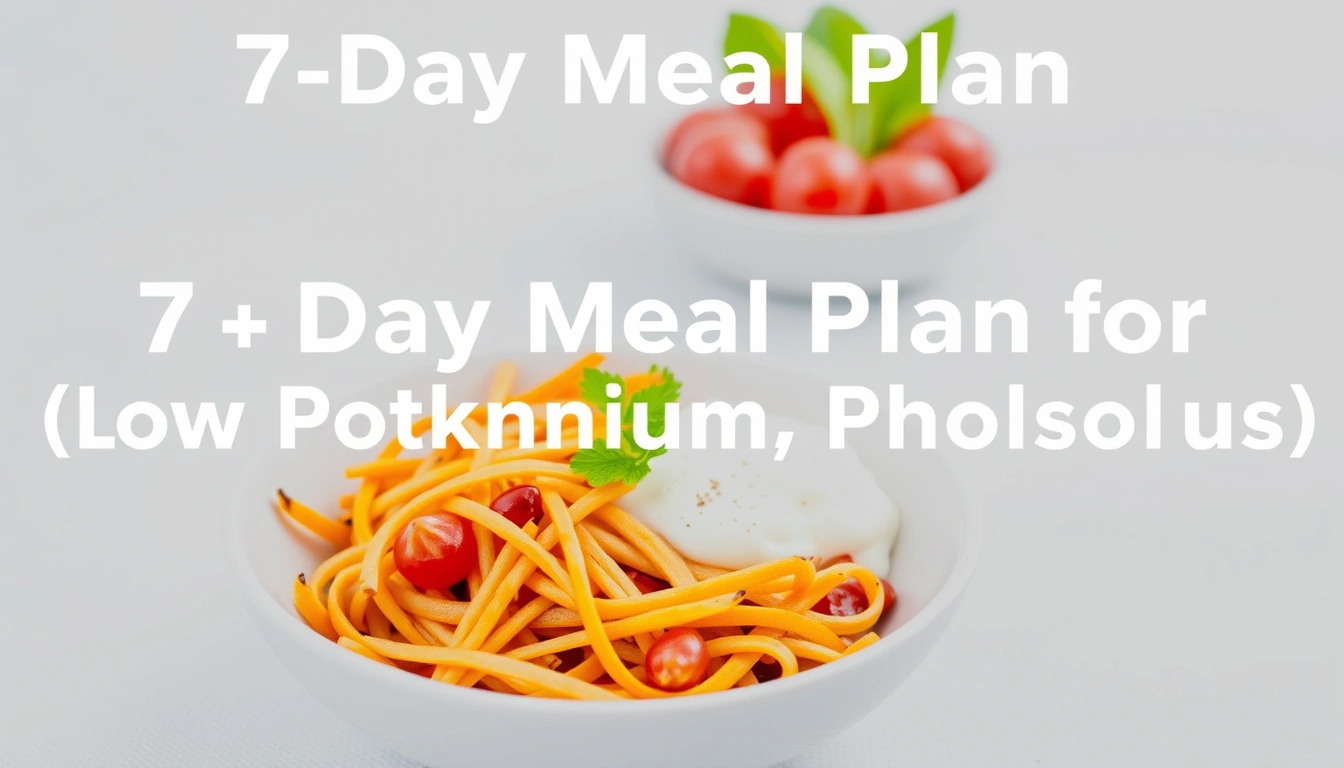 7-Day Meal Plan for CKD Stage 3 (Low Potassium, Low Phosphorus)