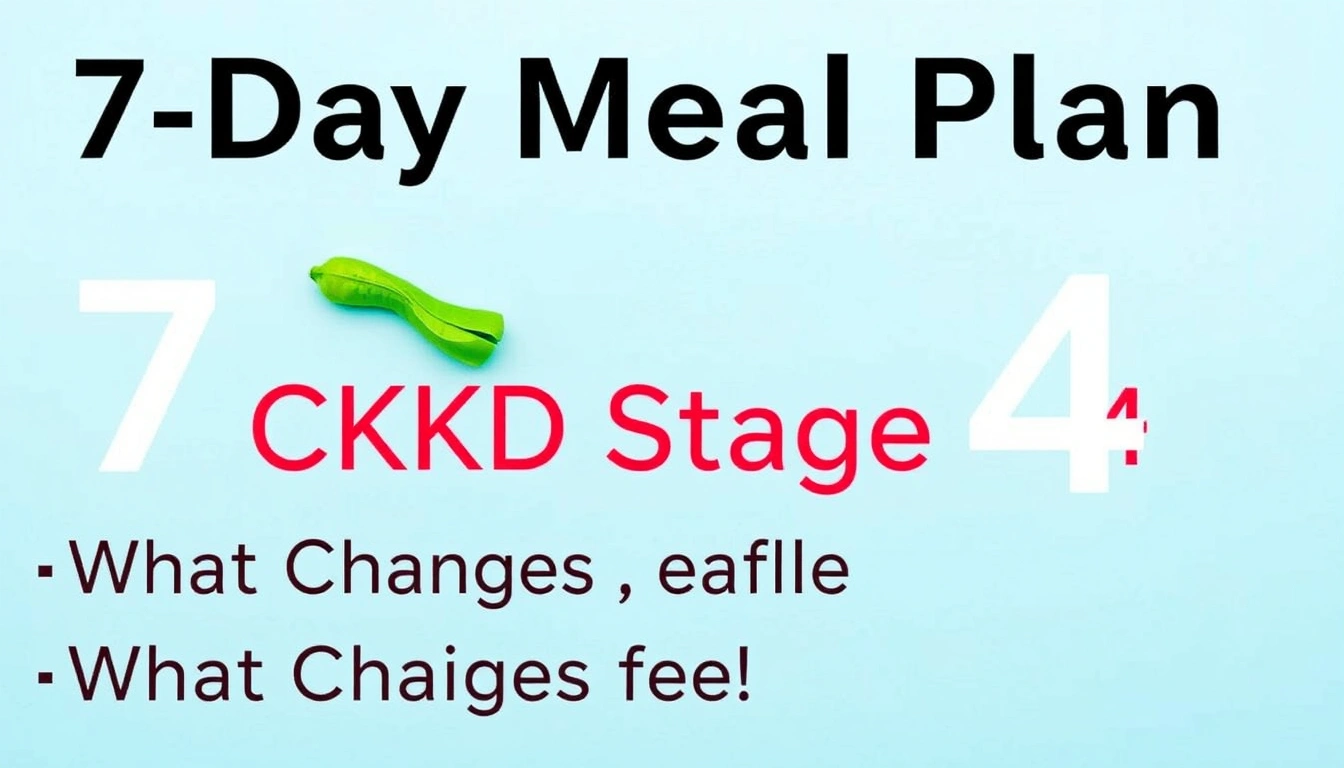 7-Day Meal Plan for CKD Stage 4: What Changes From Earlier Stages
